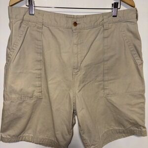 Sahara Club Men's Khaki Shorts Sz 38 Flat Front 10" Inseam